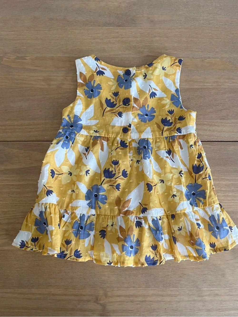TOMMY BAHAMA Baby Girl Sunshine Floral Sleeveless Ruffle Sun Dress Swiss Dots 3T